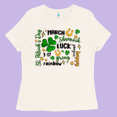 St. Patricks Day Doodle Ladies Tee Designed By Maliassmallbusiness