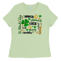 Matcha st. patricks day doodle Ladies Tee - MaliasSmallBusiness