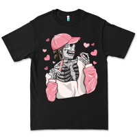 Black skeleton girl valentine's day Premium Tee - MaliasSmallBusiness