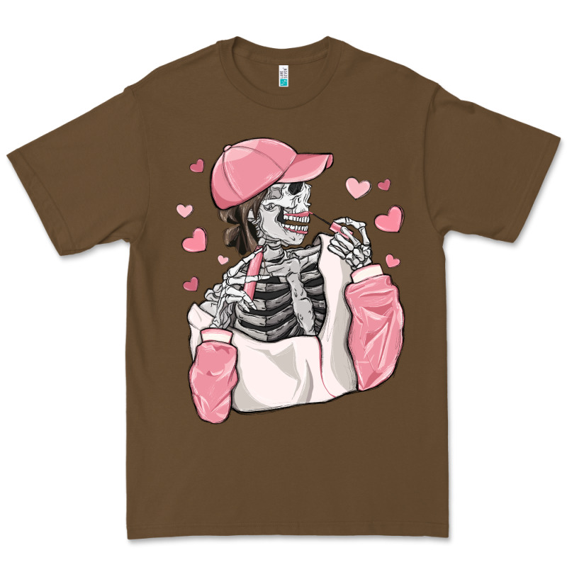 Skeleton Girl Valentine's Day Premium Tee by MaliasSmallBusiness | Teevron