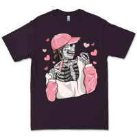 Plum skeleton girl valentine's day Premium Tee - MaliasSmallBusiness