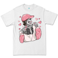 White skeleton girl valentine's day Premium Tee - MaliasSmallBusiness