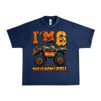 Navy i'm six this is how i roll monster truck birthday Urban Heavy Tee - Jasminsmagicworld