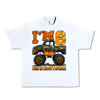 White i'm six this is how i roll monster truck birthday Urban Heavy Tee - Jasminsmagicworld