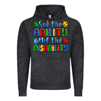 Vintage Black see the ability not the disability Vintage Hoodie - Artiststas