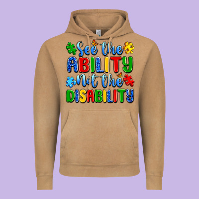 See The Ability Not The Disability Vintage Hoodie Designed By Artiststas