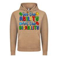 Vintage Coffee see the ability not the disability Vintage Hoodie - Artiststas