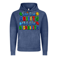 Vintage Denim see the ability not the disability Vintage Hoodie - Artiststas