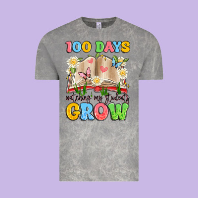100 Days Watching My Students Grow Vintage Tee Designed By Artiststas