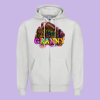 Football Granny Zipper Hoodie Designed By Oliviacreatesart