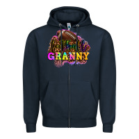 Navy football granny Zipper Hoodie - OliviaCreatesArt