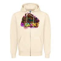 Sandshell football granny Zipper Hoodie - OliviaCreatesArt
