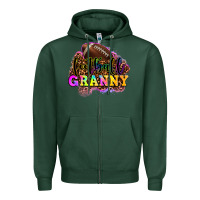 Sports Green football granny Zipper Hoodie - OliviaCreatesArt