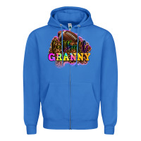 True Royal football granny Zipper Hoodie - OliviaCreatesArt