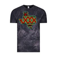 Cloud Black Texas Map With Aztec Background Vintage Tee - JahusDesignShop