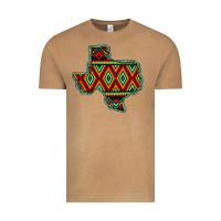 Vintage Camel Texas Map With Aztec Background Vintage Tee - JahusDesignShop