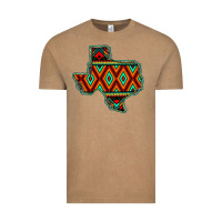 Vintage Coffee Texas Map With Aztec Background Vintage Tee - JahusDesignShop