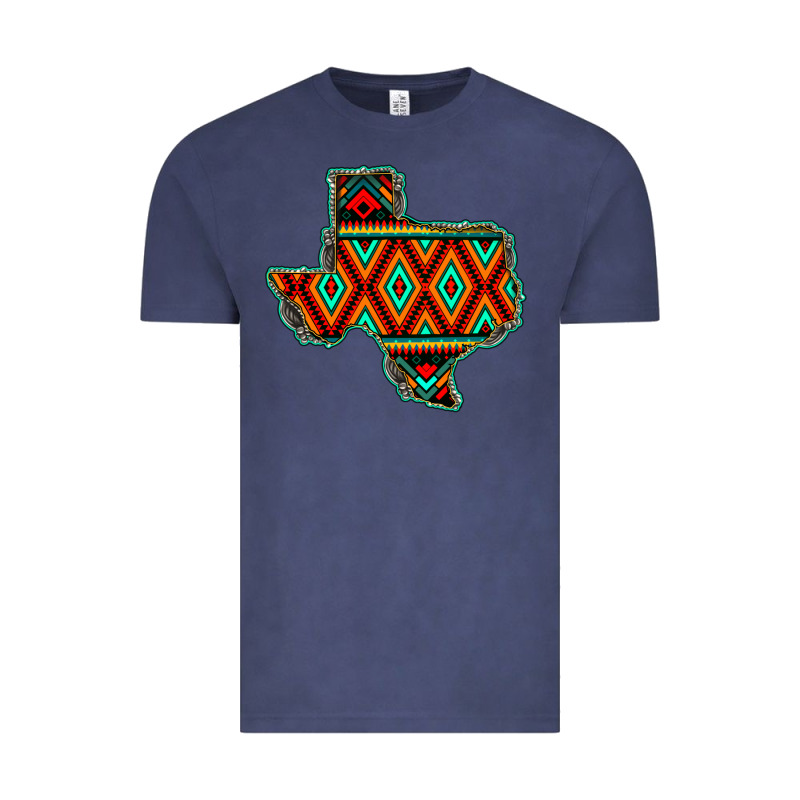 Texas Map With Aztec Background Vintage Tee by JahusDesignShop | Teevron