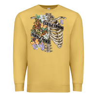 Antique Gold inhale peace exhale chaos chest Premium Sweatshirt - FaDigitalArtStudio