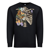 Black inhale peace exhale chaos chest Premium Sweatshirt - FaDigitalArtStudio