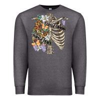 Charcoal Heather inhale peace exhale chaos chest Premium Sweatshirt - FaDigitalArtStudio