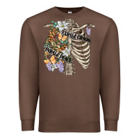 Chestnut inhale peace exhale chaos chest Premium Sweatshirt - FaDigitalArtStudio