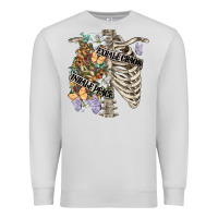Dove Grey inhale peace exhale chaos chest Premium Sweatshirt - FaDigitalArtStudio