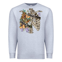 Heather Grey inhale peace exhale chaos chest Premium Sweatshirt - FaDigitalArtStudio