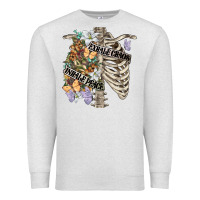 Oatmeal Heather inhale peace exhale chaos chest Premium Sweatshirt - FaDigitalArtStudio