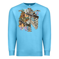 Ocean Blue inhale peace exhale chaos chest Premium Sweatshirt - FaDigitalArtStudio