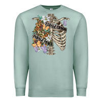Seafoam inhale peace exhale chaos chest Premium Sweatshirt - FaDigitalArtStudio