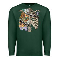 Sports Green inhale peace exhale chaos chest Premium Sweatshirt - FaDigitalArtStudio