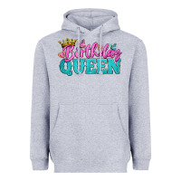 Heather Grey birthday queen Heavyweight Hoodie - BundleAndBundleShop