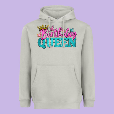 Birthday Queen Heavyweight Hoodie Designed By Bundleandbundleshop