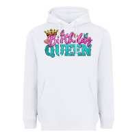 White birthday queen Heavyweight Hoodie - BundleAndBundleShop