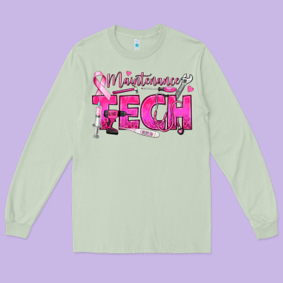 Breast Cancer Maintenance Tech Long Sleeve Tee Designed By Texasbilliewilder