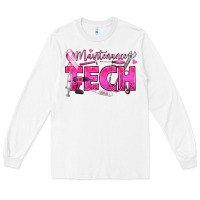 White Breast Cancer Maintenance Tech Long Sleeve Tee - texasbilliewilder