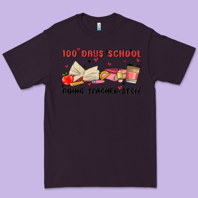 100 Days School Premium Tee Designed By Maliassmallbusiness