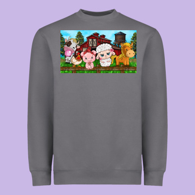 Cute Farm Animals Heavyweight Sweatshirt Designed By Tumblerdesignbyshophia