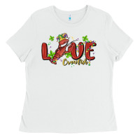 White mardi gras love crawfish Ladies Tee - MaliasSmallBusiness