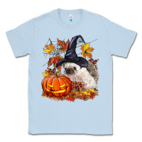 Dusty Blue Halloween Hedgehog Classic Tee - LillyAllenDesigns