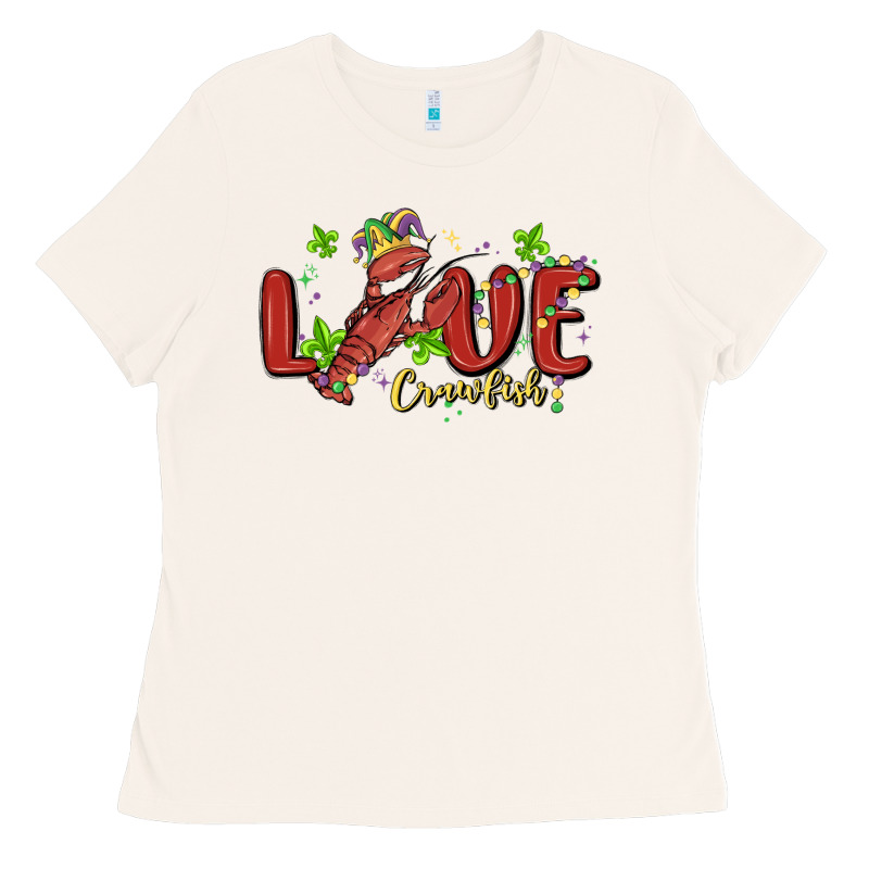 Mardi Gras Love Crawfish Ladies Tee by MaliasSmallBusiness | Teevron