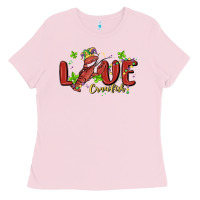 Bubblegum Pink mardi gras love crawfish Ladies Tee - MaliasSmallBusiness