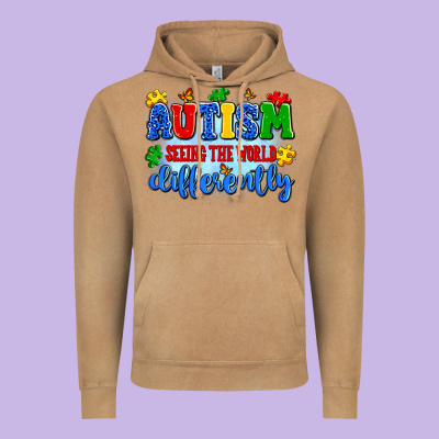 Autism Seeing The World Differently Vintage Hoodie Designed By Artiststas