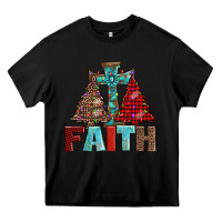 Black cross and christmas trees Heavy Core Tee - AdoDesignShop