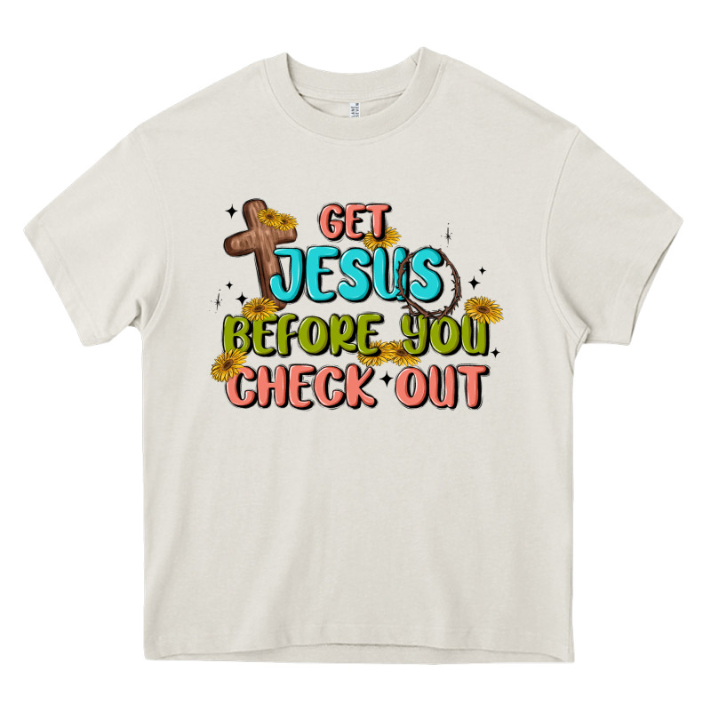 Get Jesus Before You Check Out Heavy Core Tee by MaliasSmallBusiness | Teevron