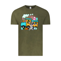 Vintage Olive easter train Vintage Tee - Artiststas