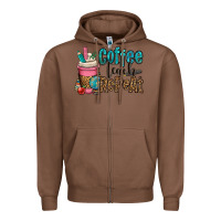 Chestnut coffee teach repeat Zipper Hoodie - OliviaCreatesArt