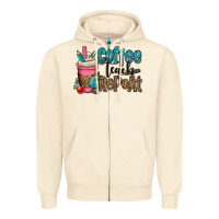 Sandshell coffee teach repeat Zipper Hoodie - OliviaCreatesArt