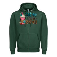Sports Green coffee teach repeat Zipper Hoodie - OliviaCreatesArt